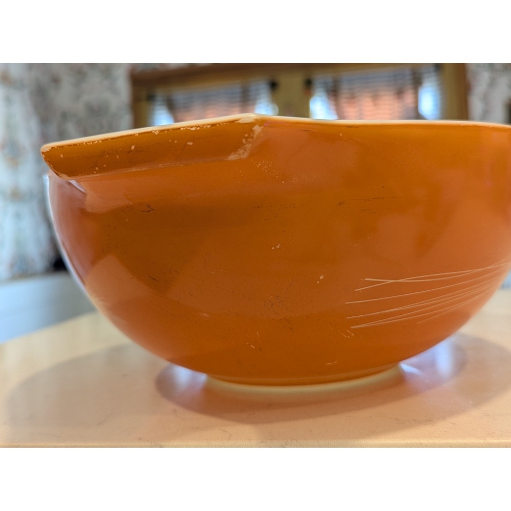 Vintage Pyrex Autumn Harvest Wheat Cinderella Mixing Bowls 441 442 Set of 2 - Picture 2 of 16
